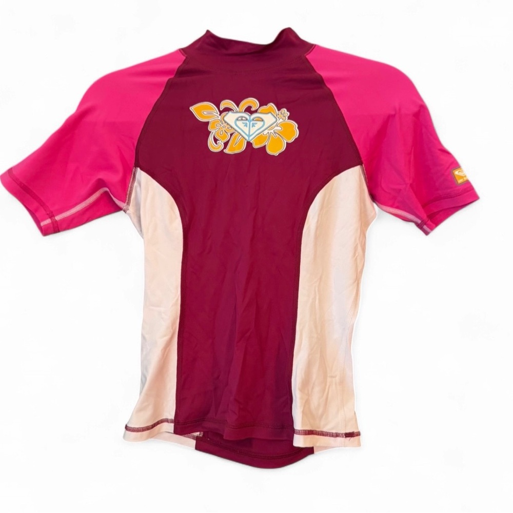 Quiksilver Kids Swim Rashguard - Pink and Cream